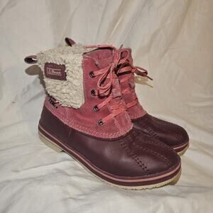 LL Bean Girls Kids Size 3 Insulated Waterproof Winter Snow Boots Hiking L.L. Kid